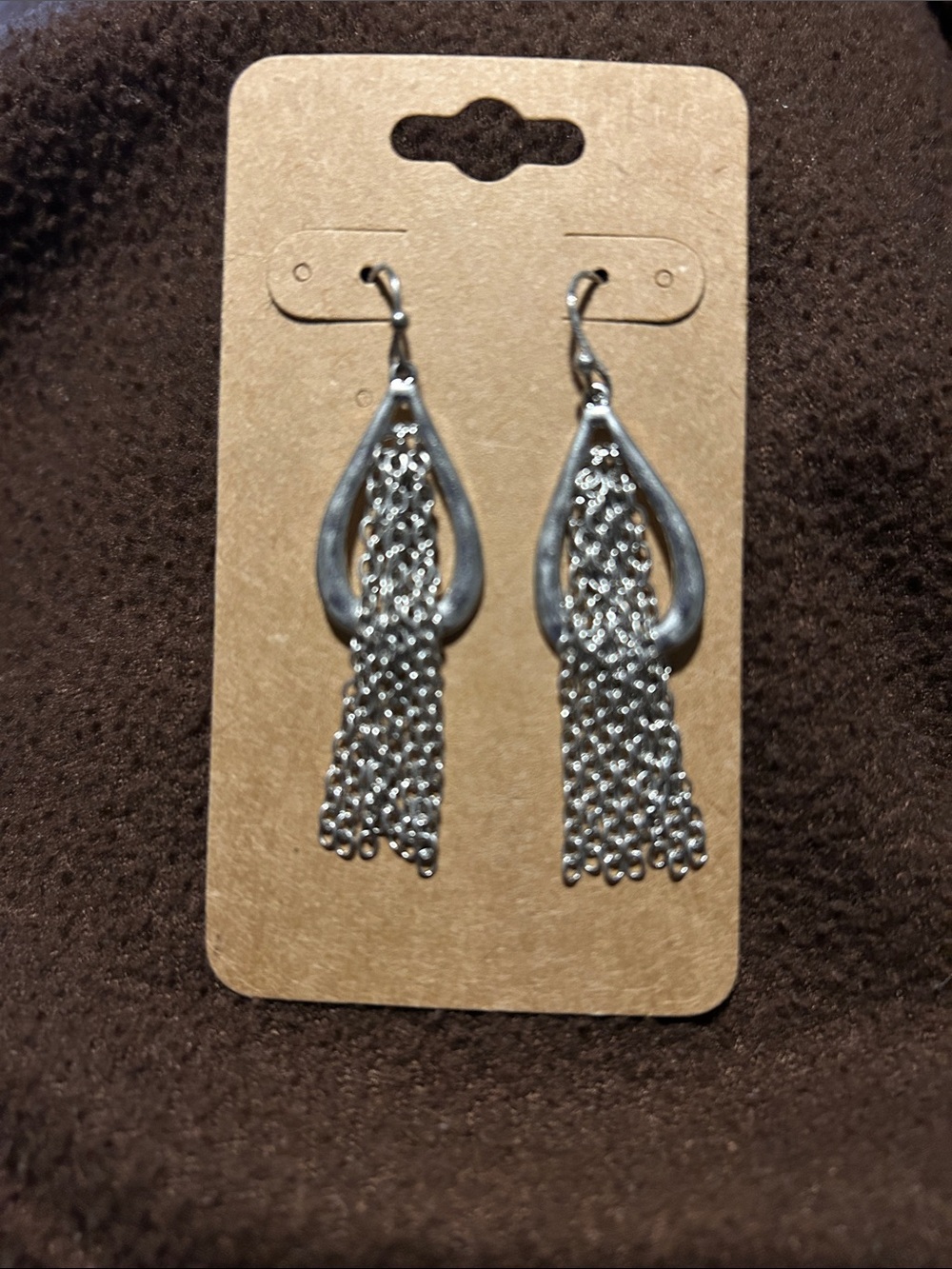 Silver Tassel Drop Earrings - Women Jewelry